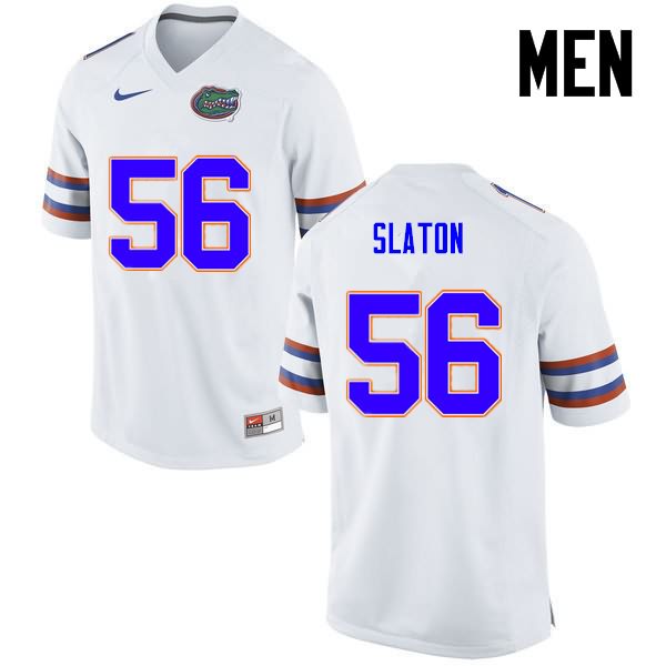 NCAA Florida Gators Tedarrell Slaton Men's #56 Nike White Stitched Authentic College Football Jersey GDC2864CP